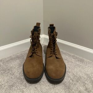 Calvin Klein Men's Tan Suede Lace-Up Boots size 11
